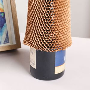 Eco-Friendly Biodegradable Recyclable Craft <strong>Paper</strong> Honeycomb <strong>Bubble</strong> Wrap Alternative Roll for Fragile Goods Shipping - Product Image 5