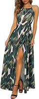 Robes décontractées pour femmes avec évider femmes sans manches longueur au sol robes décontractées dames Empire Floral robes décontractées avec Pri
