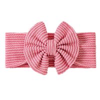 Accessoires pour cheveux d'enfants OEM, style européen et américain, bandeau à nœud ondulé côtelé pour bébés et tout-petits, bandeau à nœud papillon