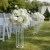 Centre de table moderne en soie et plastique, fait main, longue durée, avec arrangement floral artificiel pour bouquet