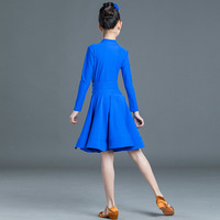 Robe longue à manches longues pour filles, tenue de danse professionnelle pour Tango, Salsa, Rumba, Samba, Costume de scène, Costume de danse de salon