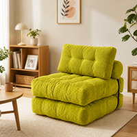 Canapé pliant sans cadre, capitonné, carré, rembourré en éponge, confortable, compressé sous vide pour petits appartements, hôtels et villas