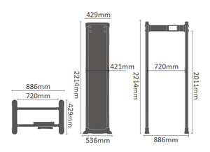 MD-600FD hiệu suất cao <span class=keywords><strong>33</strong></span> Khu An ninh đi bộ qua máy quét cổng vòm khung cửa Máy dò kim loại - Product Image 6