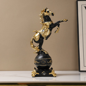 Ornements de succès équestre, richesse immédiate, artisanat en résine, décoration de <span class=keywords><strong>la</strong></span> maison, salon, entrée, armoire à vin, bureau, cadeaux d'affaires - Product Image 2