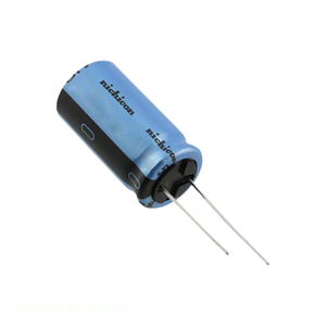 Condensador Original UKA1E472MHD de Orificio Pasante, Aluminio, 4700uF, 20%, 25V, Radial - Product Image 1
