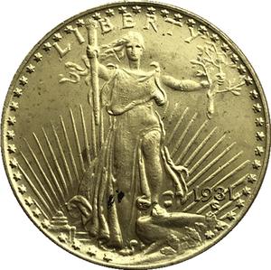 复制黄铜美国硬币宝藏1933便士20美元黄金双鹰20美元美国造币厂 - Product Image 2