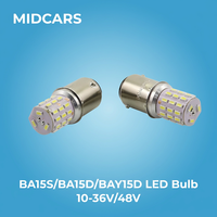 Ampoule LED BA15D, lampe universelle 1142 1076, remplacement pour éclairage de plafond intérieur de camping-car, éclairage de cabine de camping-car, blanc chaud