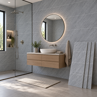 Panneau mural SPC 1200x600mm à emboîtement quatre côtés, étanche, pour salle de bain, douche et cuisine