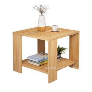 Wooden <b>Small</b> Square Coffee <b>Table</b> Natural Wood Color Living Room Side <b>Table</b> Bedroom Bedside <b>Table</b> - Product Image 5