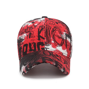 Graffiti-Blumen-Stoff Personalisierte Baseballkappe Street-Trend Bemalter Sonnenhut - Product Image 2