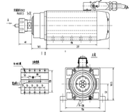 Moteur de commande durable 5,5 kW 4 pôles à refroidissement par air pour équipement de gravure sur bois