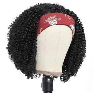 <span class=keywords><strong>Perruque</strong></span> Bandeau Fluffy Blast <span class=keywords><strong>Demi</strong></span>-<span class=keywords><strong>Afro</strong></span> Ondulée Sans Colle Avec Serre-Tête Cheveux Synthétiques Frisés Crépus Écharpe Cheveux Humains Pour Femmes Noires - Product Image 3