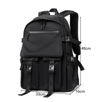 Nouveau Sac à Dos Unisexe en Nylon Tendance 2025 Grande Capacité pour Ordinateur Portable avec Fermeture Éclair pour l'École et les Voyages d'Affaires
