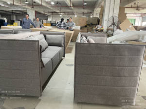 Bz008 # Canapé modulaire en tissu moderne et économique avec <span class=keywords><strong>accoudoirs</strong></span> pour bureau - Product Image 3