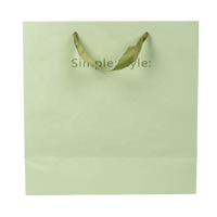 Logos commerciaux personnalisés Conception d'emballages de luxe Cadeau artisanal Sacs en papier de couleur claire vert émeraude vert