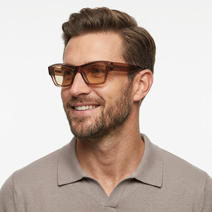 Men Rectangle <b>Sunglasses</b> Tortoise Frame Anti Reflective Lenses 100 UV Protection Casual Full Rim Adult Style - Product Image 1