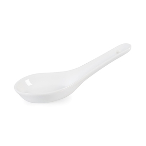 Cucchiaio in Porcellana Bianca 15x5x5 Cm H per Servire Zuppa e Riso - Product Image 1