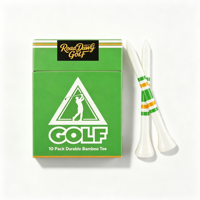 Pochette personnalisée en bois biodégradable pour tee de golf, boîte à cigarettes en bambou et plastique, emballage en vrac personnalisé pour marqueurs