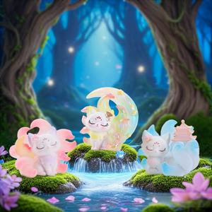 Mini figurine Tu Shan Renard à neuf queues authentique, boîte mystère, en PVC, ornements mignons, style dessin animé, mythologie nationale, fait main, cadeau d'anniversaire - Product Image 6