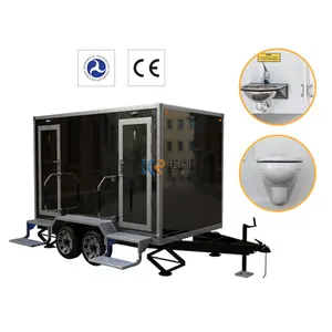 2024新型现代拖车移动便携式厕所出售房车淋浴豪华洗手间
