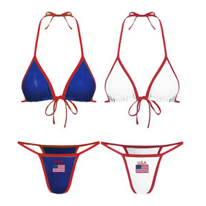 2024 Swimwear Cintura Alta Biquíni Set Impressão Personalizada Meninas Swimwear Beachwear Monokini Fitness Maiôs Maiôs para Mulheres - Product Image 5