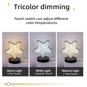 Lampe de table LED sans fil rechargeable en cristal, lampe de restaurant sans fil, lampe de table, décoration d'intérieur, lumière de nuit portable nordique - Product Image 2