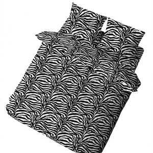 Juego de Funda de Edredón 100% Algodón Diseño ZEBRATO Cama Francesa Individual 200x200cm - Product Image 3