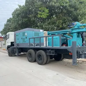 Hydraulic 350m Well Drilling Machine Mounted Drilling Truck Price Diesel Water Well Drilling Rig For Sale