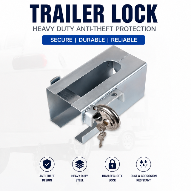 New Anti Theft Heavy Duty Zinc Plated Steel Trailer Locks High Quality 150kg Load Capacity for RVBoat Utility Trailers