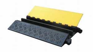 Protection de Câble en TPU à 2 Canaux (Jaune+Noir) 800x63mm pour Usage Routier - Sécurité Wesure S1351 - Vente en Gros Usine - Product Image 3