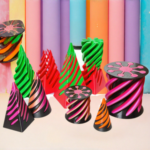 Juguete Piramidal en Espiral Impreso en 3D, Escultura Creativa Antiestrés, Spinner Duradero de Plástico, Divertido Souvenir Unisex - Product Image 3