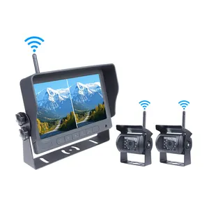 Wide Angle Monitor Kit System Câmera Retrovisor Segurança Do Carro Câmera de visão traseira sem fio do carro