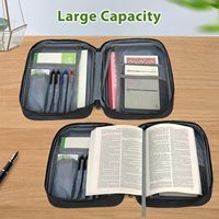 Étui de rangement biblique étui de transport biblique avec poche à fermeture éclair et poignée robuste sac biblique
