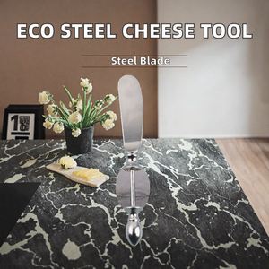 Couteau à fromage et râpe en acier inoxydable écologique, outils pour fromage à la crème DIY, logo personnalisable, cadeau de haute qualité - Product Image 2