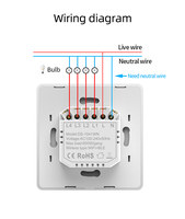 86 type Eu/UK Standard 1/2/3/4 Gang Wifi Tuya google sans fil APP tactile panneau de verre or/ruban métal frontière mur interrupteur intelligent