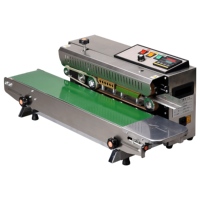 Scelleuse automatique en acier inoxydable FR900, machine de scellage de sachets de bureau standard, scelleuse thermique continue pour usine