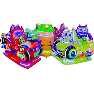 Outdoor Carousel Children's Riding Amusement Equipment 6-Person Rotating Non-Inflatable Aircraft Track Train Swing Machine - Product Image 3