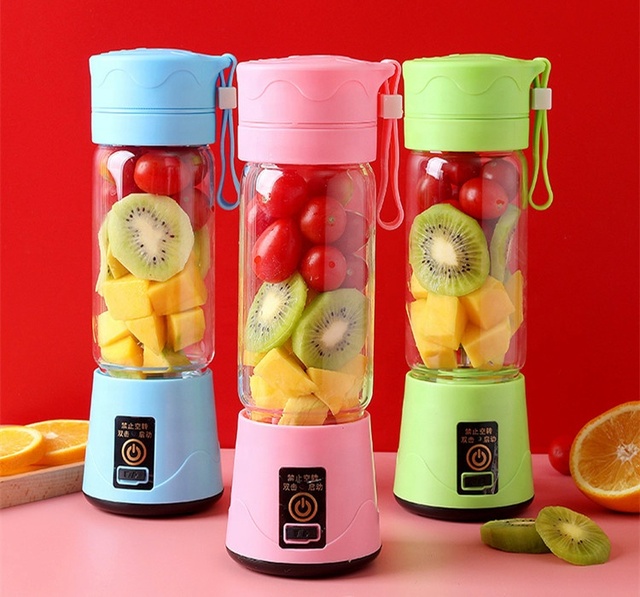 Custom Portable Usb Juicer Cup Stainless Steel Blade Glass Fruit Juicer Household Use Car Electric Solar