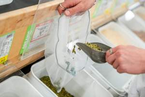 Huamaohengchun Reusable LDPE Mesh Produce <b>Bags</b> Heat <b>Seal</b> Washable Set 9 Premium <b>Bags</b> TRANSPARENT Lightweight Strong Shopping - Product Image 2