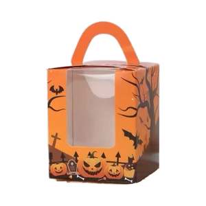 Halloween <b>Candy</b> <b>Boxes</b>, Dessert <b>Boxes</b> with Windows, Used for Cakes, Donuts, <b>Candies</b>, Pies, and Party Paper <b>Boxes</b> - Product Image 4
