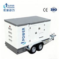 Groupe électrogène diesel triphasé silencieux sur remorque, certifié ISO CE, compatible ODM/OEM, avec ATS automatique, 100kVA 150kVA 200kVA 250kVA