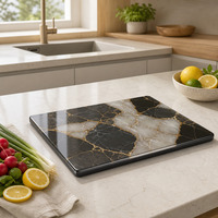 Planche à découper en acrylique avec rebord, impression personnalisée, sans BPA, antidérapante, hygiénique, protège votre cuisine, pour la décoration de la maison, cadeau