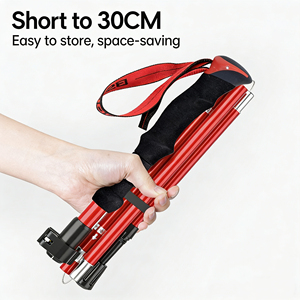 Bastone da Passeggio Pieghevole in Lega di Alluminio Ultra-leggero per Escursionismo e Alpinismo, Lunghezza Regolabile 35-135cm, Multifunzionale per Attività all'Aperto - Product Image 3