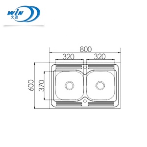 Évier 800*600mm Bassin de cuisine moderne pour cuisine <span class=keywords><strong>Prix</strong></span> usine direct Double bol en acier inoxydable 304 Taille 84x55 5 ans 70/110mm - Product Image 2