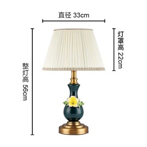 Hotel Living Room, Bedroom, Study, Bedside Lamp, European <strong>Light</strong> Luxury Enamel Ceramic <strong>Table</strong> , American New Chinese Style Mod - Product Image 5
