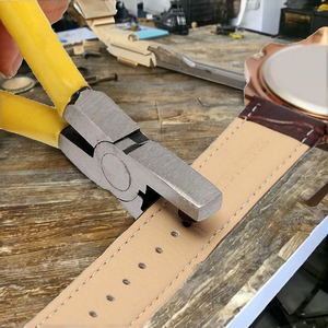 Aiguilles de feutrage en acier professionnelles <span class=keywords><strong>Mini</strong></span> bracelet de montre pince de poinçonnage bricolage cuir perforé sangle boucle artisanat outils métrique - Product Image 2
