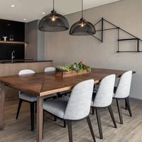 Ensemble complet de mobilier de chambre d'hôtel avec lavabo pour hôtel et appartement, comprenant une table à manger moderne et un ensemble de canapés