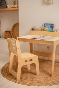 Ensemble lit et bureau pour enfants en bois de style ferme Montessori pour les tout-petits - Product Image 3