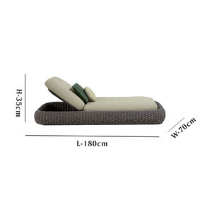Ocio Rattan Sun Pool Tumbona Sillas Otomana Outdoor Daybed Garden Contract Furniture Hotel Ajustable Chaise <span class=keywords><strong>Lounge</strong></span> - Product Image 5