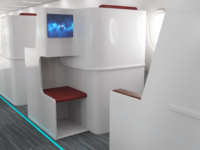 Siège d'avion VIP sur mesure fauteuil inclinable au design luxueux de première classe siège de van arrière TV siège inclinable avec lampe de lecture
